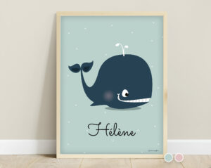 Affiche bébé baleine