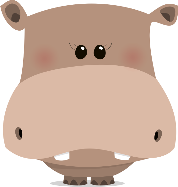 illustration hippopotame pour décoration chambre bébé