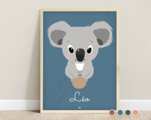 Affiche jungle bébé koala