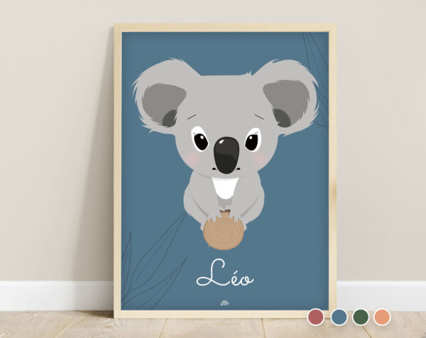 affiche jungle bébé koala