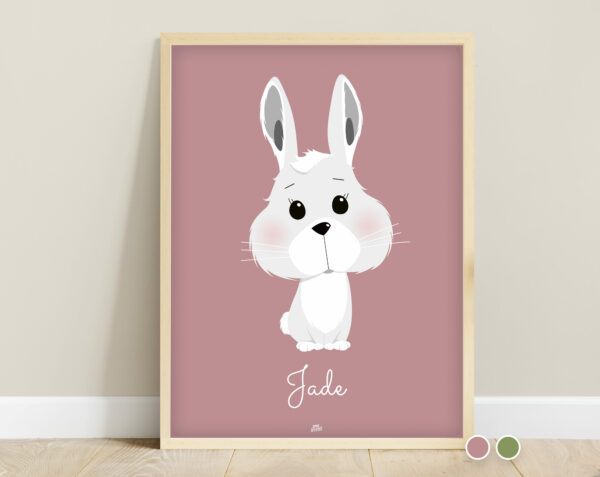 affiche jungle bébé lapin