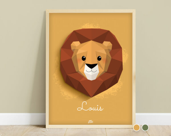 affiche savane bébé lion