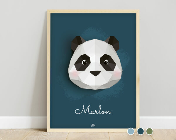 affiche jungle bébé panda