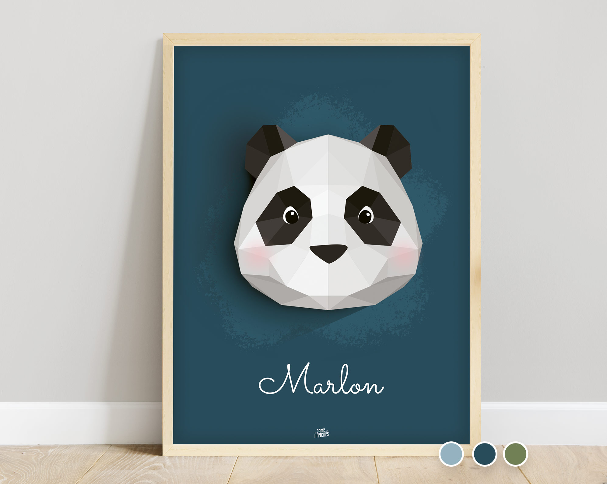 Affiche jungle bébé panda